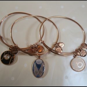 Alex and Ani Rose Gold Bangle Set